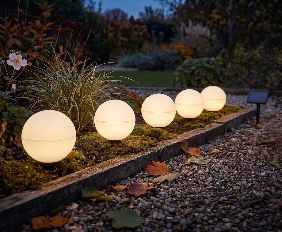 Tuinverlichting op Zonne-energie Bollen Set van 5