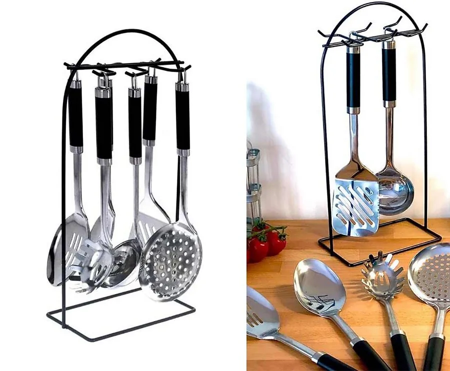 6-Delige Keukengereedschap set - Met Handige Houder!