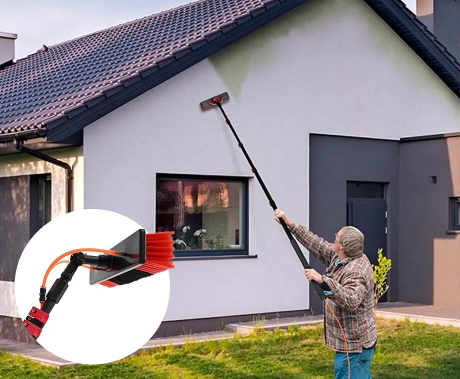 Telescopische Wasborstel 4,6 Meter met Zeepdispenser