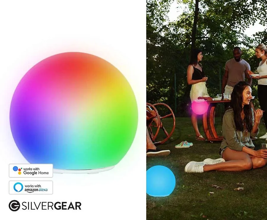 Silvergear Ronde Slimme Tuinlamp - Verbind Met Alexa Of Google!