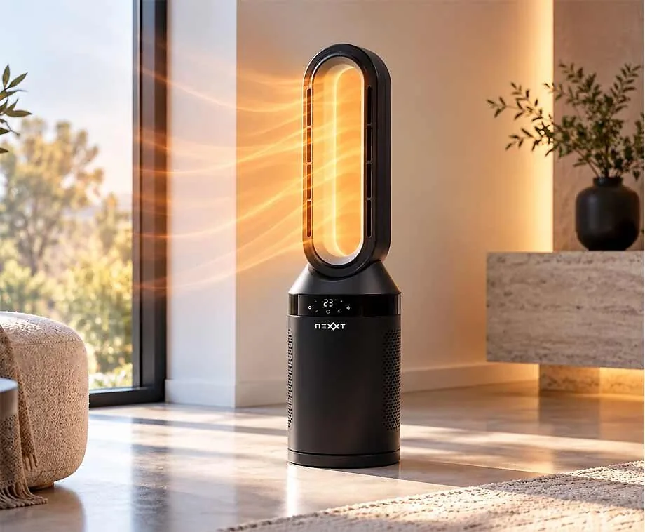 Bladloze Ventilatorkachel 2-in-1 met Afstandsbediening Zwart