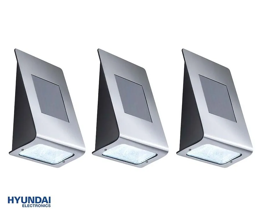 3-Pack Eco Wandlamp - Laadt Overdag Op En Gaat Automatisch Aan In De Avond!