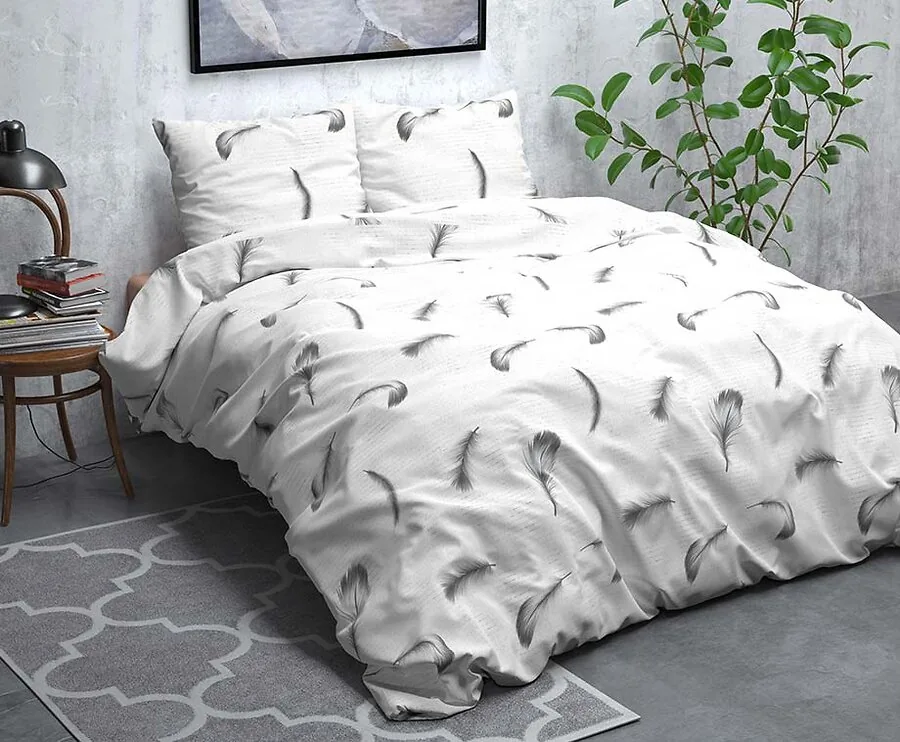 Sleeptime Flanellen Dekbedovertrek - Vintage Feathers - 240x200/220