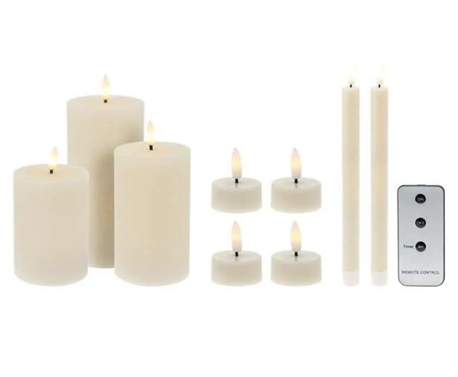 9-Delige Set Van Verschillende LED Kaarsen - Veilig En Sfeervol!