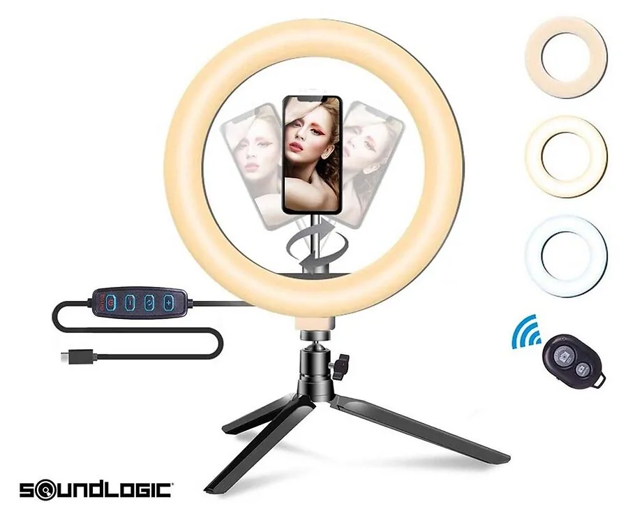 Selfie Ringlicht Met Standaard - Voor Professionele Filmpjes En Foto's!