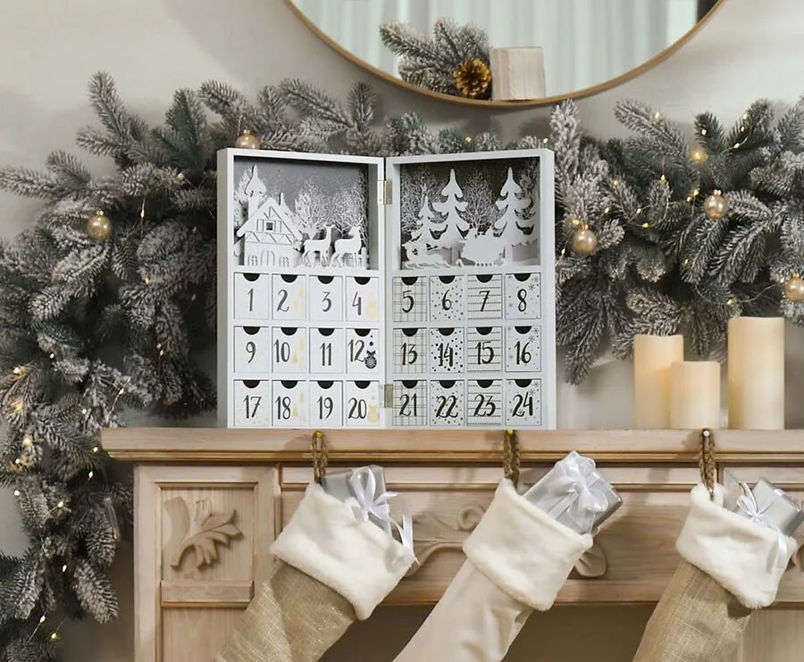 Houten Adventskalender - Opnieuw Te Gebruiken!