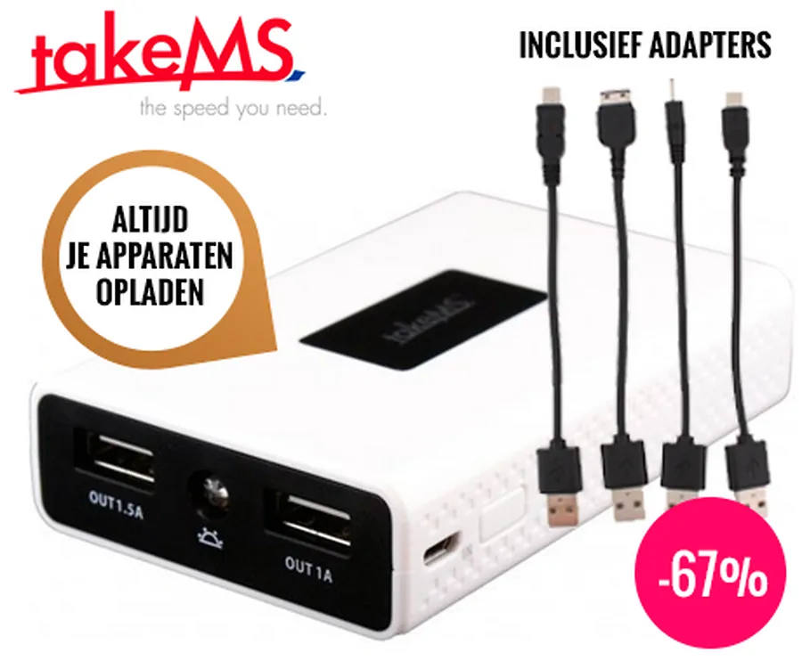 Alles Onderweg Opladen Met De TakeMS Powerbank
