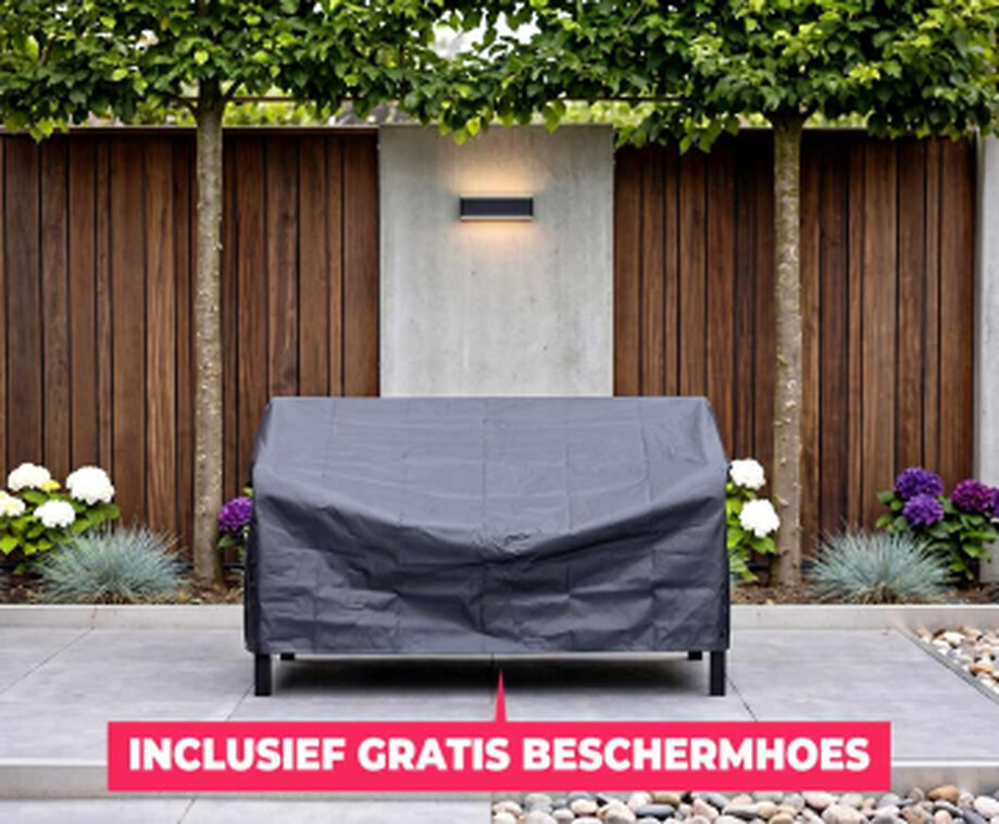 Stalen Design Tuinbank Met Hoes - Ideaal Voor Tuin En Balkon!