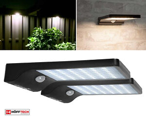 Ultra Dunne Solar Sensor Buitenlamp Zwart - Vandaag 1+1 GRATIS!