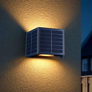 Up Down Muurlamp Met 3 Zonnepanelen - Vandaag 1+1 GRATIS!