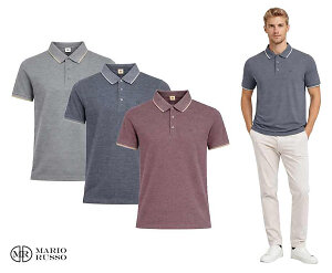 Mario Russo Poloshirt Alessio met Knoopsluiting
