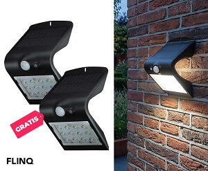 Luxe Solar Buitenlamp Met Sensor - Vandaag 1+1 GRATIS!