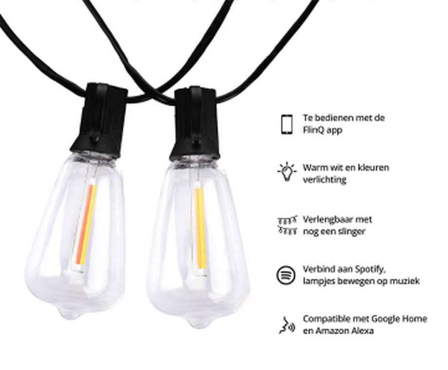 XL Lichtslinger Warm Wit En Kleuren - Met Tijdschema's, Bediening Op Afstand En Meer!