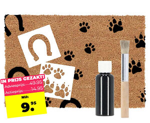 Paint It Yourself Deurmat Dierensporen - Maak Unieke Deurmat!