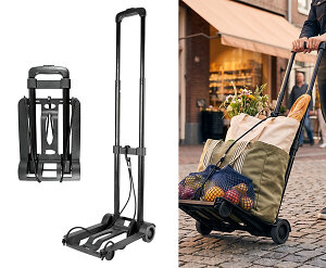 Opvouwbare Trolley Kunststof Zwart