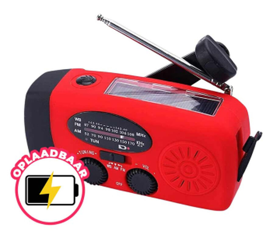 Noodradio AM/FM met Zaklamp en Powerbank