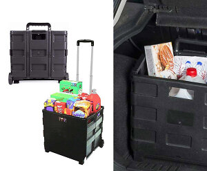 Opvouwbare Trolley met Vouwkrat 40 Liter