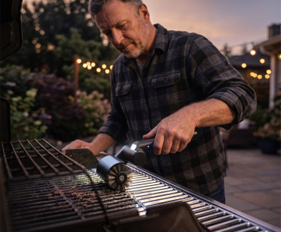 Barbecue Reinigingsborstel Elektrisch met LED