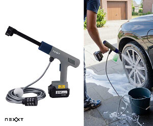 Draadloze Hogedrukreiniger Met 13 Bar Werkdruk - Voor Tuinmeubelen, Auto's, Fietsen, Etc.!