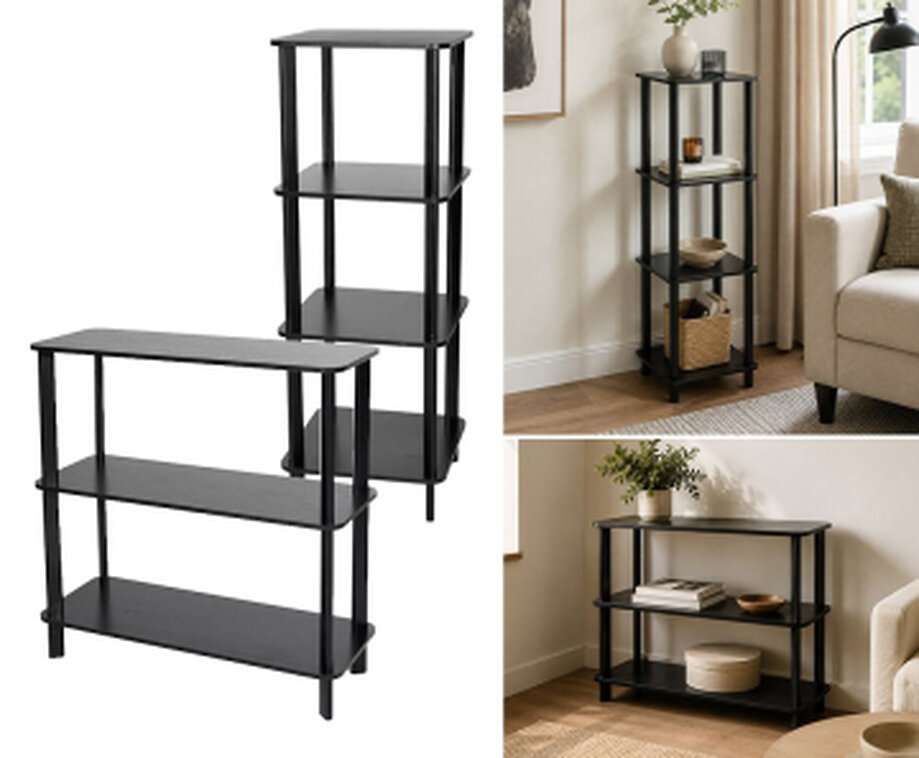 Kast met Planken Hout Zwart