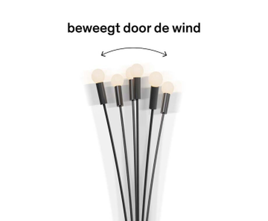 Solar Tuinlamp Windlicht Met 6 Lichtbollen