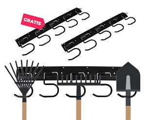 Gereedschapshaken op Rail 43 cm met 5 Haken
