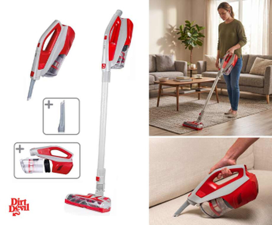 2-in-1 Dirt Devil Draadloze Steelstofzuiger - Draadloos Stofzuigen En Kruimels Weg In Een Handomdraai!