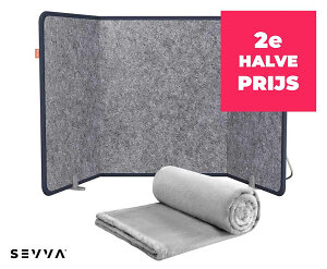SEVVA® Infrarood Paneelverwarmer Voor Warme Voeten en Benen - Inclusief GRATIS Fleecedeken!