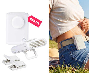 Draagbare Tailleventilator Met Clip Oplaadbaar - Vandaag 1+1 GRATIS!