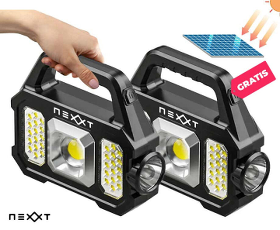 XL Draadloze Noodlamp Met Zonne-Energie - Vandaag 1+1 GRATIS!